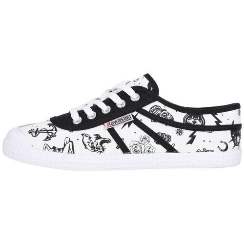 Kawasaki Modne superge Tattoo Canvas Shoe Bela Slike