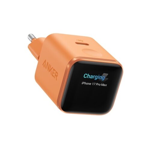 Anker Nano 45W Charger, Smart Display, Orange Slike