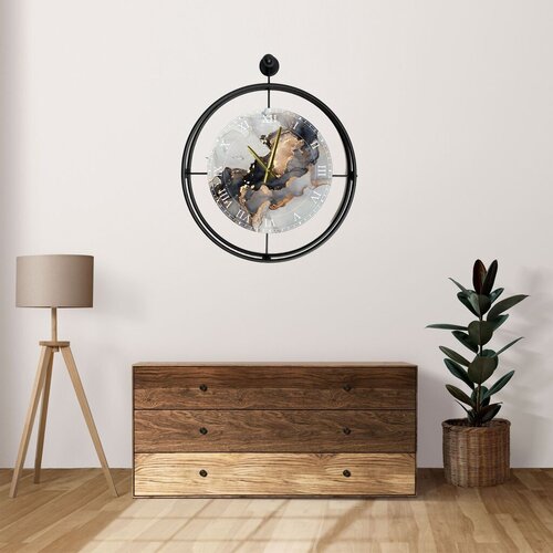Wallity zidni sat Mclock-00122, 58x65x7 cm, crni Cene