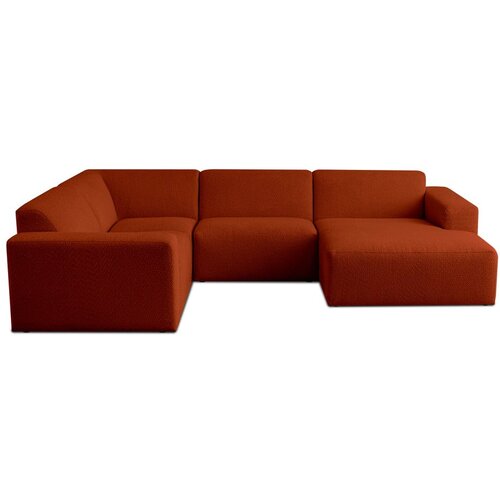 Scandic Ciglasta kutna garnitura od bouclé tkanine (u obliku slova "U") Roxy – Cijene