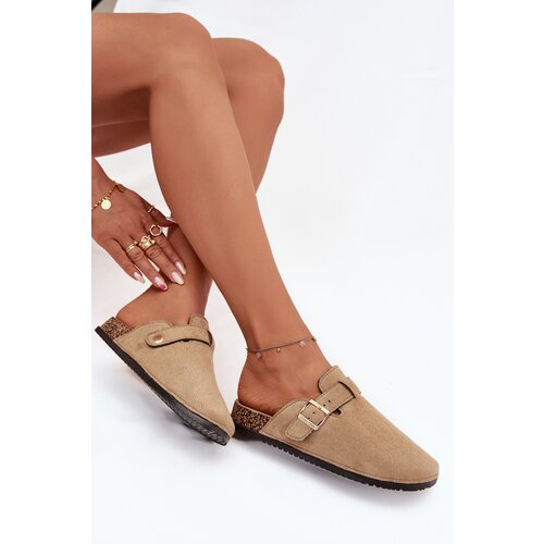 Big Star Women Clogs On Cork Platform With Golden Buckle Slike
