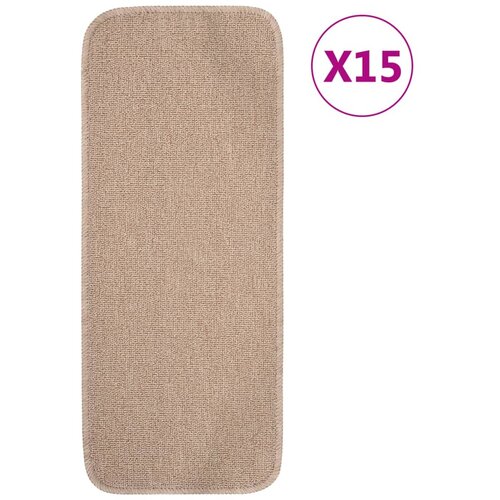 vidaXL Preproge za stopnice 15 kosov 60x25 cm bež nedrseče, (20753269) Cene