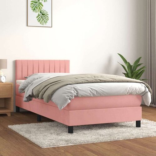 Box spring krevet s madracem ružičasti 80 x 200 cm baršunasti Cijene