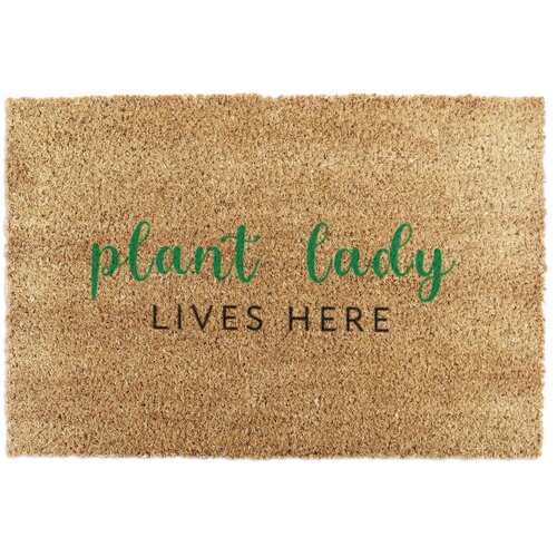 Artsy Doormats Otirač od kokosovih vlakana 40x60 cm Plant Lady Lives Here – Cijene