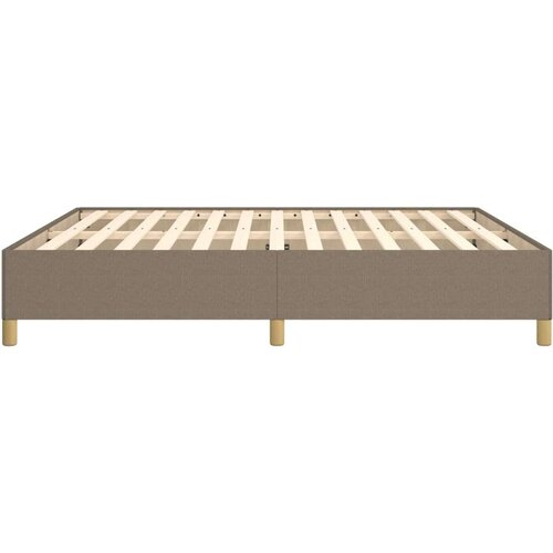  Za krevet s oprugama smeđesivi 160x200 cm od tkanine Slike
