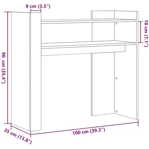  Konzolni stol bijeli 100 x 35 x 90 cm od konstruiranog drva Slike