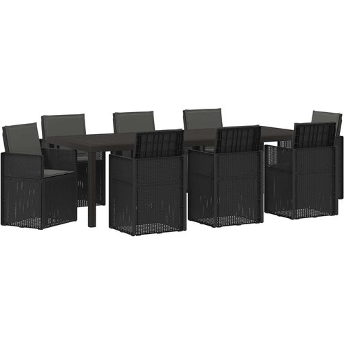  Vrtni set za objed s jastukom 9 pcs Antracit PP Slike