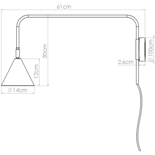 Sollux SL.1699 - zidna lampa nox 1xE14/10W/230V krem boje Slike