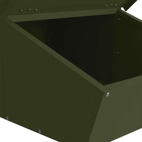 VidaXL Hranilica za svinje Maslinasto zelena 55 x 51 x 91.5 cm Slike