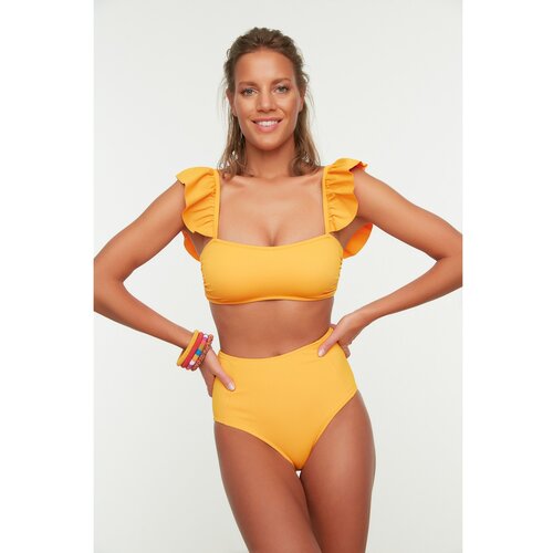 Trendyol Mustard Textured Cup Stitched Bikini Bottoms Cijene