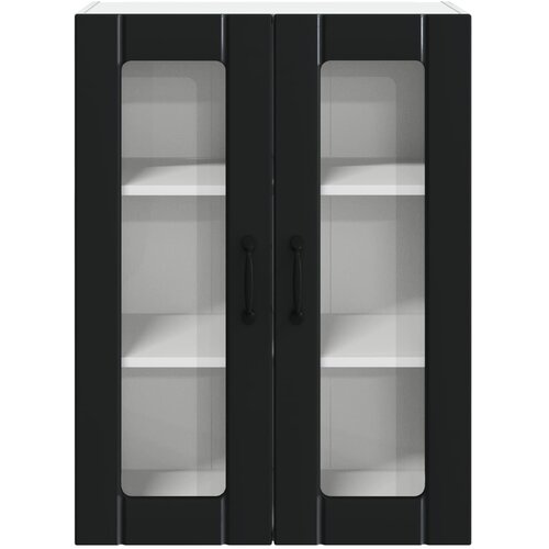  Zidni stakleni ormarić Lucca Crna 60 x 31 x 80 cm Slike