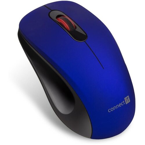 Connect IT CMO-2230-BL - Bežični tihi mi&scaron; MUTE 1200 DPI 1xAA crna/plava Cene