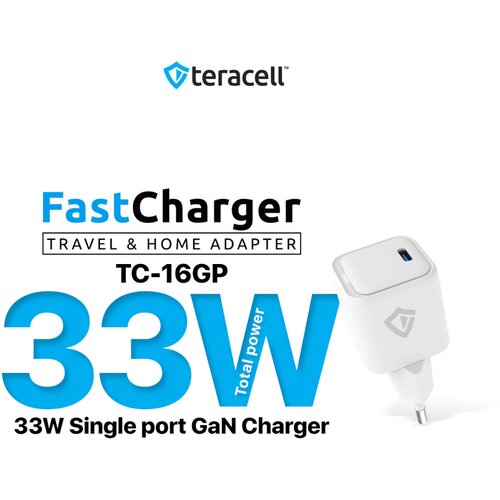  kucni punjac teracell evolution TC-16GP, gan, pd 3.0, 33W sa pd type c kablom beli ce Cene