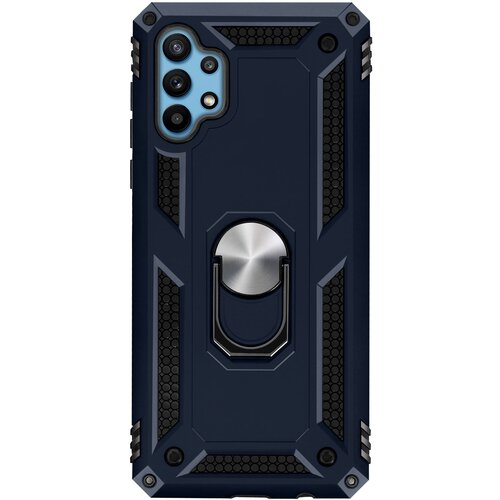 AVIZAR Ovitek za Samsung Galaxy A32 4G, odporen na udarce, s kovinskim nosilnim obrocem - polnocno modra, (20629610) Cene