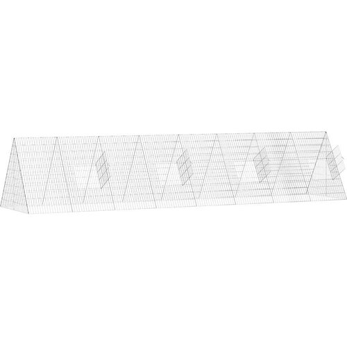  Kavez za piliće Srebrno 430 x 100 x 85 cm Cinkani čelik Slike