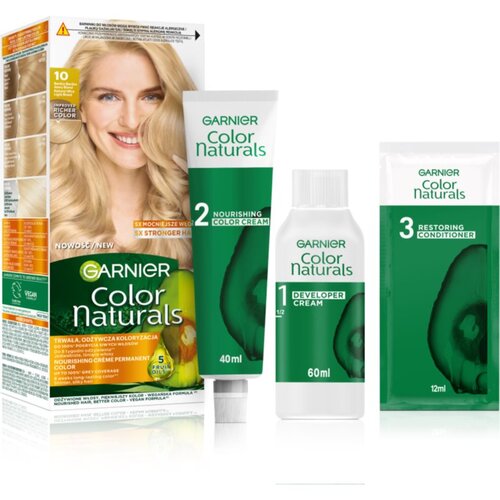 Garnier Color Naturals Creme barva za lase odtenek 10 Bardzo Bardzo Jasny Blond 1 kos Slike