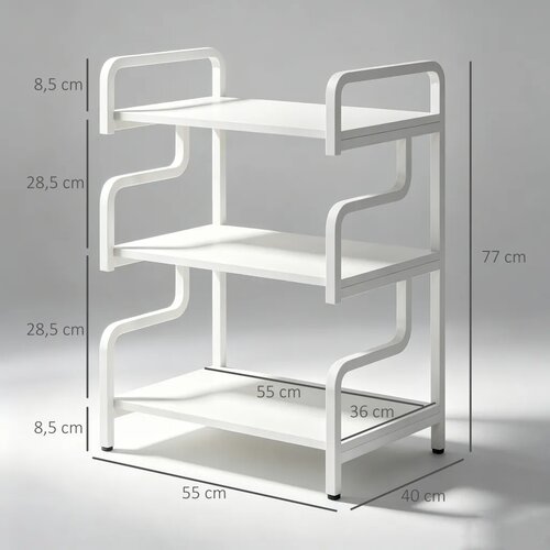  Stalak/stol za printer s 3 razine i prostorom za pohranu 55 x 40 x 77 cm Slike