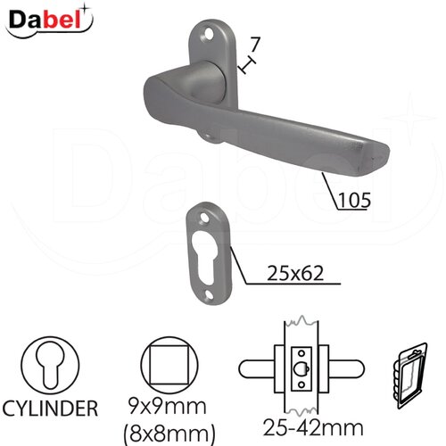 Dabel kvaka za metalna vrata cilindar KLEK-O F1 FP1 (0101577) Slike