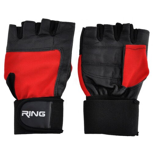 Ring TRN Fitnes rukavice sa steznikom, Crno-crvene Slike