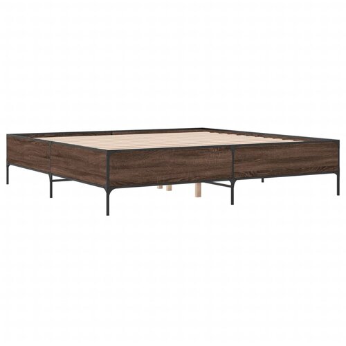 VidaXL Okvir za krevet boja hrasta 180x200cm konstruirano drvo i metal Slike