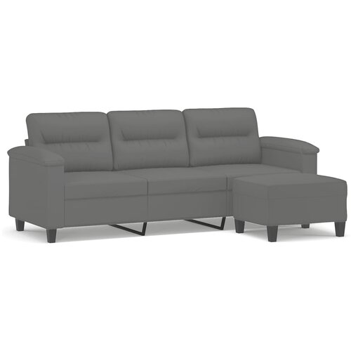 Maison Chic kavč - Sofa - Kanape s stolčkom za noge temno siv 180 cm blago iz mikrovlaken, (21727973) Cene