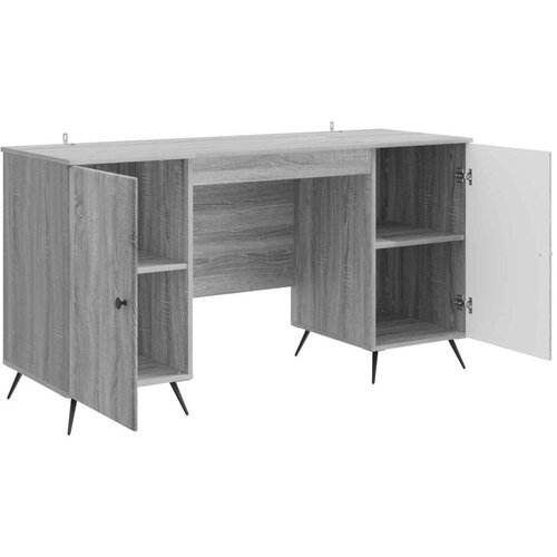  Stol s policom Siva sonoma 142 5 x 50 x 75 cm Konstruirano drvo - Siva sonoma Cijene