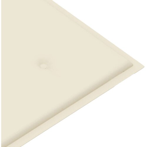  Klupa s krem jastukom 112 cm od masivne tikovine Slike