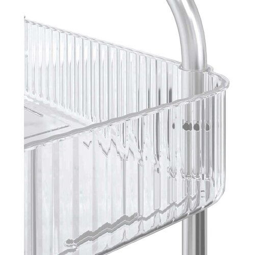 VidaXL Kolica za pohranu 3 nivoa prozirna 37x28x68 cm akril Slike