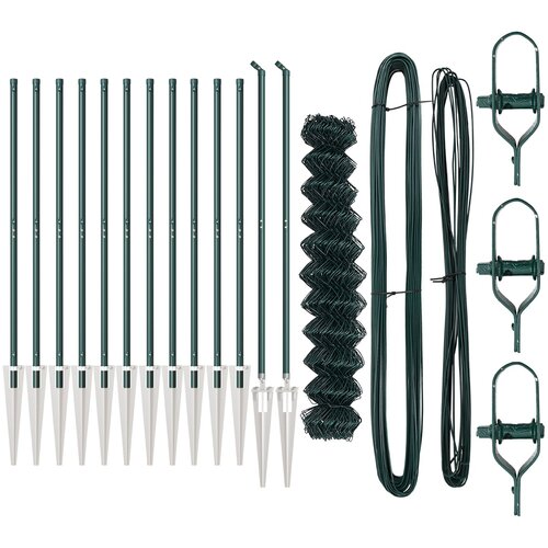 VidaXL Povezovalna ograja Set 2 Zelena PVC 1 x 25 m Vzdržljiva Slike
