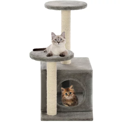  Penjalica za mačke sa stupovima za grebanje od sisala 60 cm siva