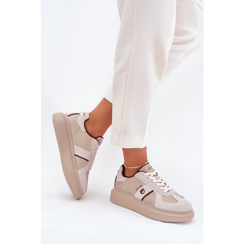 Daniel Lopez Just Dare BIG STAR SHOES Ladies Leather Sneakers On Platform Big Star By Daniel Lopez Slike