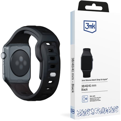 3mk silikonski pas za apple watch 38/40/41 mm črn pas iz gume, (21969384) Cene
