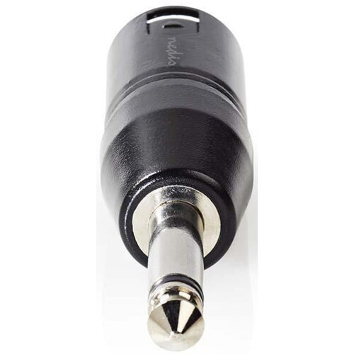 Nedis COTP15942BK, xlr adapter, xlr 3-pinski mu&scaron;ki, 6,35 mm mu&scaron;ki, niklovani, pravi, metalni, crni, 1 kom Cene