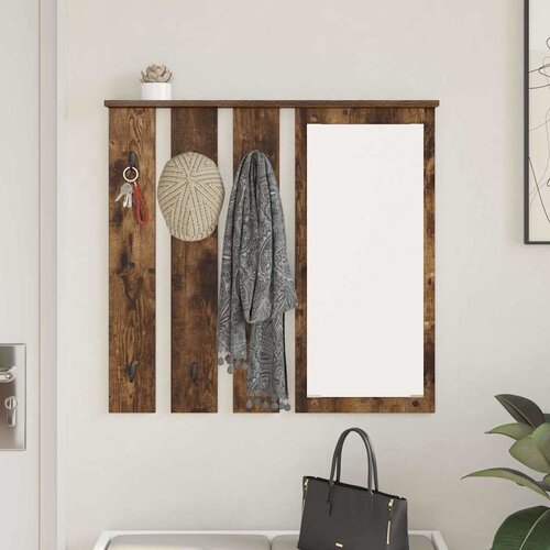  Vje&amp;scaron;alica za kapute na zidu Dimljeni hrast 84 x 10 x 80 cm Slike
