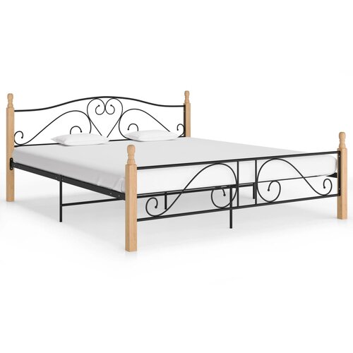  Za krevet crni metalni 180 x 200 cm Slike