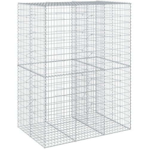  Gabionska ko&amp;scaron;ara s poklopcem 150x100x200 cm pocinčano željezo Slike