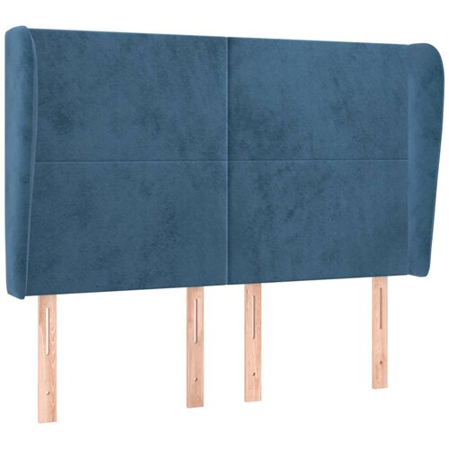Maison Chic vzglavna omarica - nočna omarica - posteljna omarica z ušesi temno modra 147x23x118/128 cm žamet, (21713089) Cene