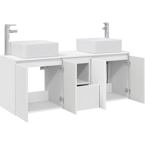  Set ormarića za kupaonicu 3 kom. Bijela 53 x 35 x 63 cm - Bijela Slike