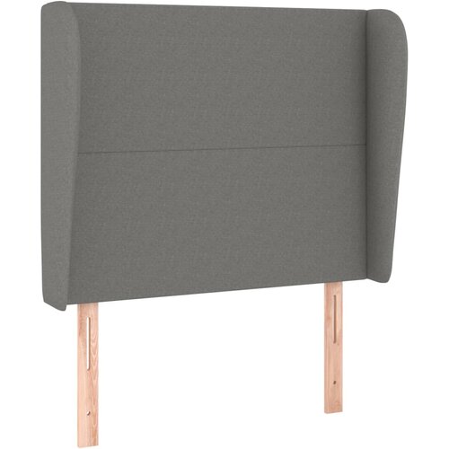  Uzglavlje s u&amp;scaron;ima tamnosivo 83 x 23 x 118/128 cm od tkanine Slike