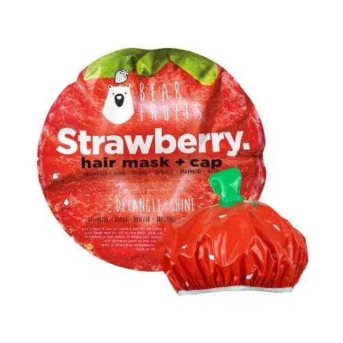 Bear Fruits Strawberry Hair Mask + Cap maska za kosu 20 ml za ženske