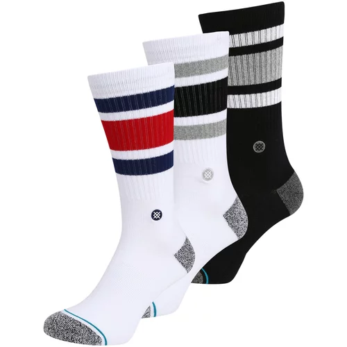 Stance Sportske čarape siva melange / vatreno crvena / crna / bijela