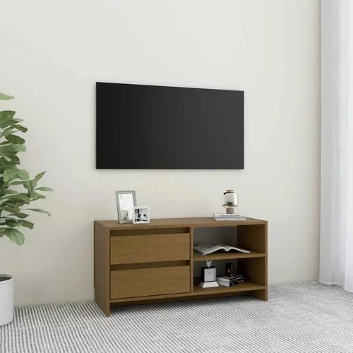 vidaXL TV ormarić smeđa boja meda 80 x 31 x 39 cm od masivne borovine