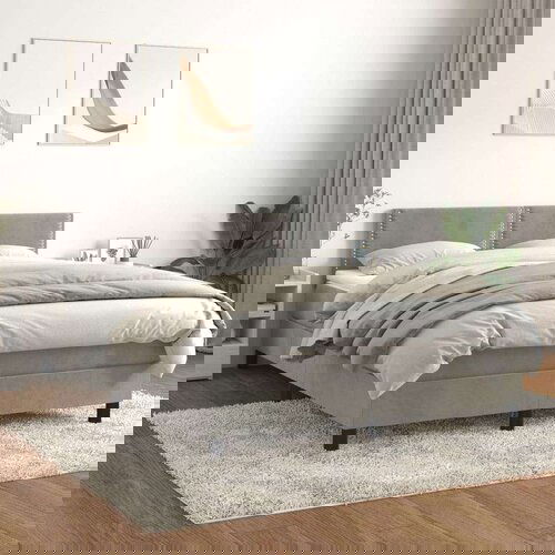  Krevet s oprugama i madracem svjetlosivi 140x200 cm baršunasti Cijene