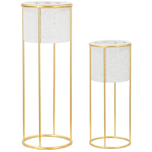 Mauro Ferretti Metalni stalci za tegle za cvijeće u setu 2 kom ø 17 cm (visina 46 cm) Whity – Cijene