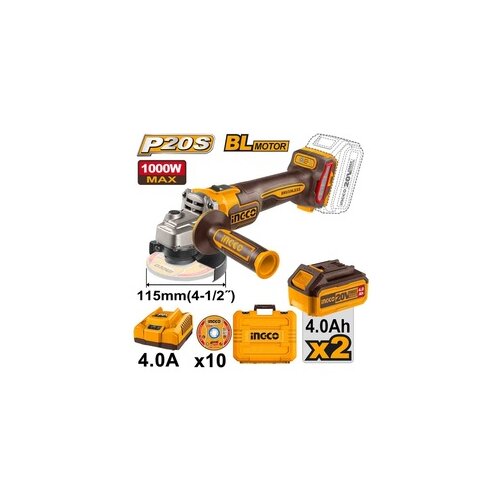 Ingco Aku brusilica 115 2x4AH SUPER CAGLI271532E Cene