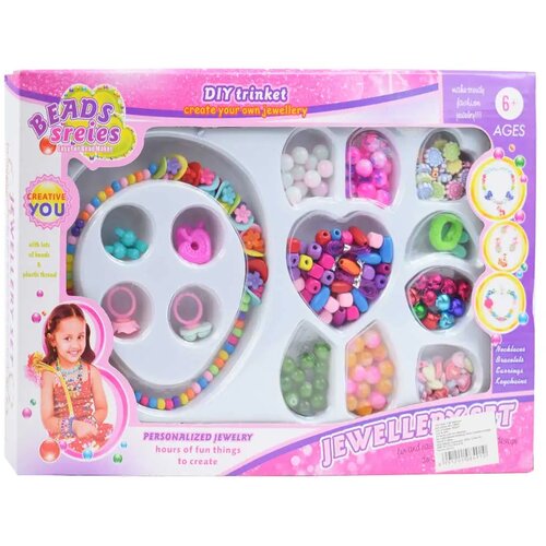 Magic Toys beads series: set za izdelavo nakita z orglico, prstani 500+ biseri outlet Cene