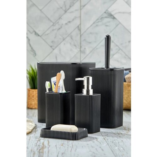  PZR-059 black bathroom set (5 pieces) Cene