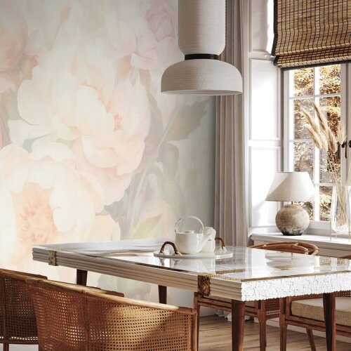  Foto tapeta - Peonies in the mist 500x350 Slike
