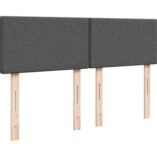 VidaXL otomanski okvir kreveta s madraca tamnosivi 140x200cm tkanine Slike