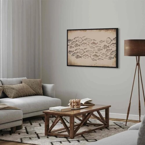  Slika - Subtle fish 120x80 U crnom drvenom okviru Cene